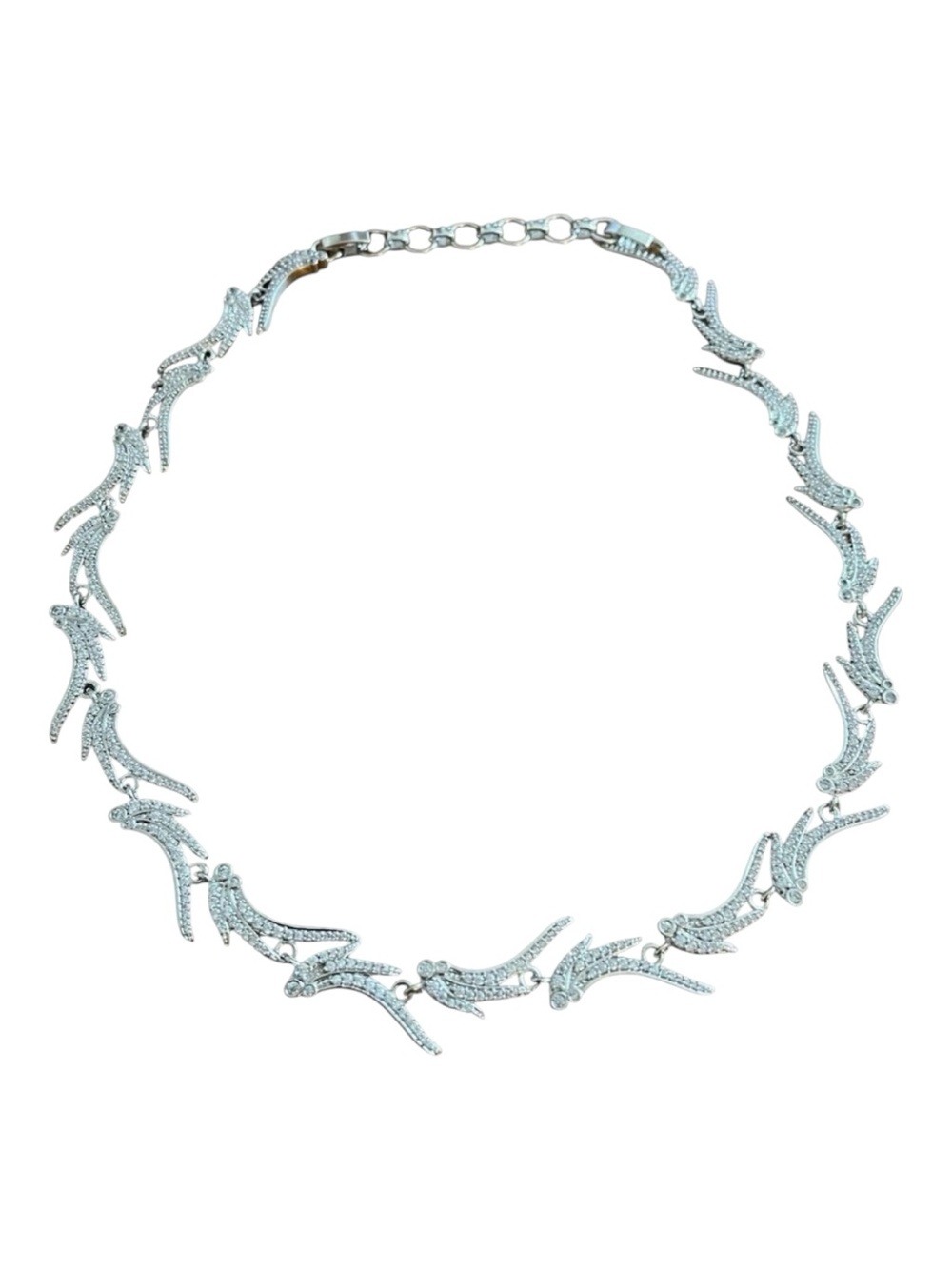 Kendra Scott Choker Collar Necklace CZ Pave Crystals CLEO Rhodium